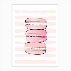 Pink Macarons Art Print