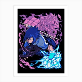 Sasuke Anime Poster 1 Art Print