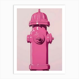 Pink Fire Hydrant Art Print