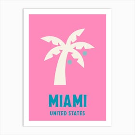 Miami, United States, Graphic Style Poster 1 Art Print