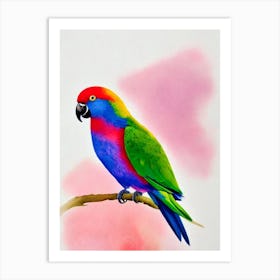 Parrot Watercolour Bird Art Print