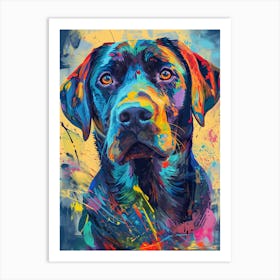 Labrador Retriever dog colourful painting Art Print