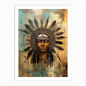 Vintage Narratives in Native Art Art Print