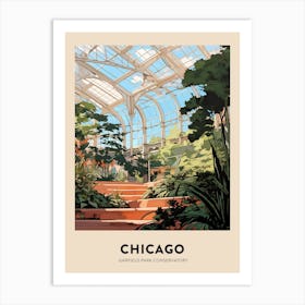 Garfield Park Conservatory Chicago Travel Poster Art Print