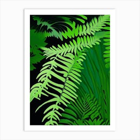 Common Horsetail Fern Vibrant Art Print