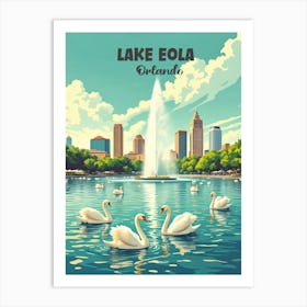 Lake Eola Orlando Art Print