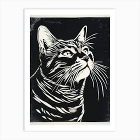 Bengal Linocut Blockprint 1 Art Print