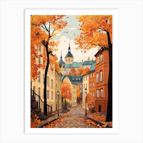 Stockholm In Autumn Fall Travel Art 3 Art Print