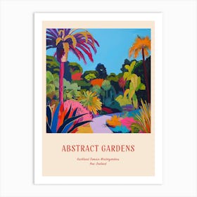 Colourful Gardens Auckland Domain Wintergardens 3 Red Poster Art Print