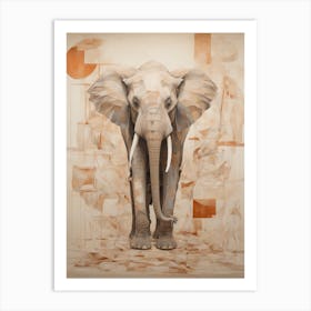 Abstract Elephant Art Print