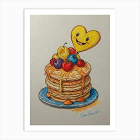 Happy Pancakes Art Print