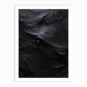 Black Paint Texture Art Print