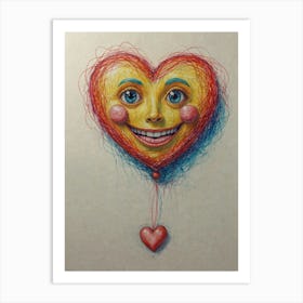 Heart Balloon 9 Art Print