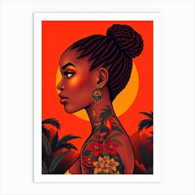 Tattooed Woman 5 Art Print