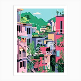 Rio De Janeiro, Brazil, Graphic Illustration 4 Art Print