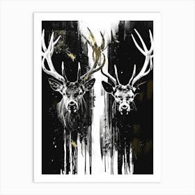 Deer Head 24 Art Print