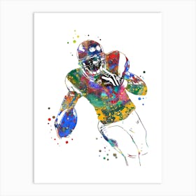 American Football Player 4 Art Print