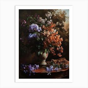 Baroque Floral Still Life Phlox 1 Art Print