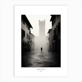 Poster Of Arezzo, Italy, Black And White Analogue Photography 4 Art Print