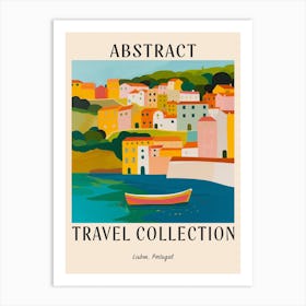 Abstract Travel Collection Poster Lisbon Portugal 1 Art Print