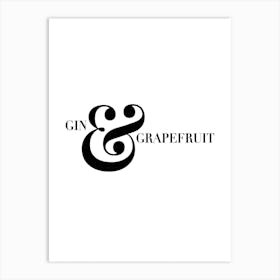 Gin And Grapefruit Screwdriver Cocktail Recipe Art Print