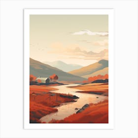 The Rob Roy Way Scotland 3 Hiking Trail Landscape Art Print