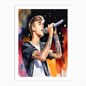 Justin Bieber 9 Art Print