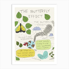 Butterfly Effect Science Aesthetics Hand Drawn Illustration Art Print