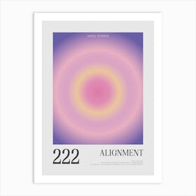 Angel Number Poster 222 Aura Wall Art Aesthetic Room Decor Y2k Room Decor Gradient Print Spiritual Wall Art Girly Art Print