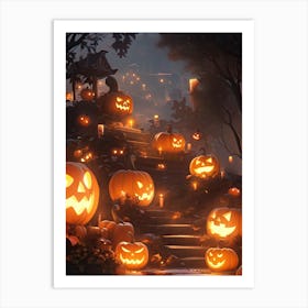 Halloween Pumpkins 1 Art Print