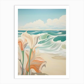 "Seaside Blossoms: Coastal Florals in Bloom" Art Print