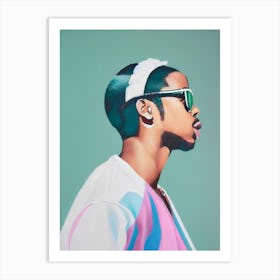 Jeremih Colourful Illustration Art Print