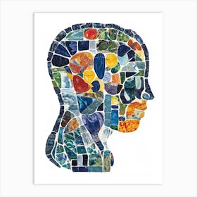 Mosaic Head Art Print