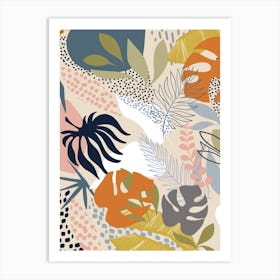Tropical Boho Pattern Earthy Art Print