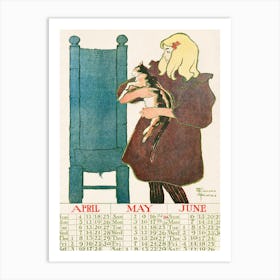 Vintage Calendar (1900), Edward Penfield Art Print