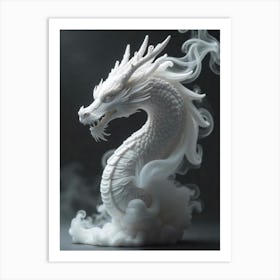 White Dragon Art Print