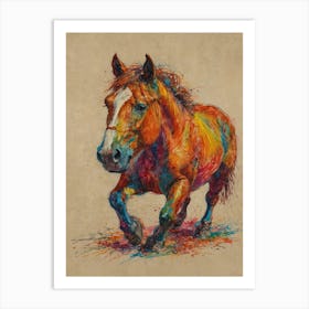 Horse Running Canvas Print Art Print