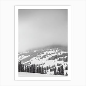 Keystone, Usa Black And White Skiing Poster Art Print