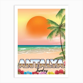 Antalya Turkey Travel poster Art Print