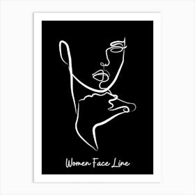 Women Face Line Art Print