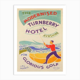 Turnberry Scotland Vintage Golf Poster Art Print