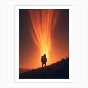 Astronaut In Space Art Print