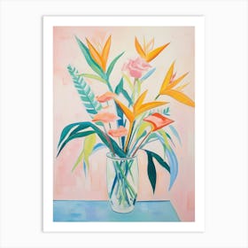 A Vase With Bird Of Paradise, Flower Bouquet 2 Art Print