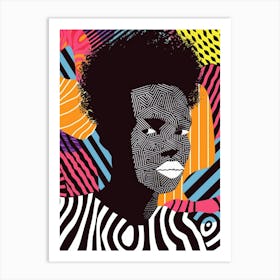 African Woman With Afro 6 Art Print