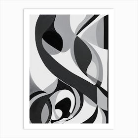 Abstract Black And White Painting Art Print