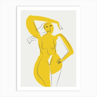 Lady In Yellow Art Print