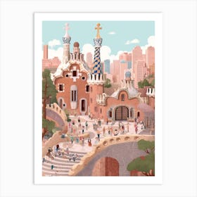 Parc Guel Barcelona Spain Art Print