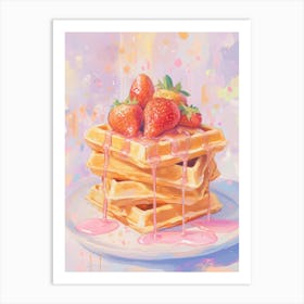 Strawberry Waffles Art Print