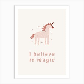 Believe In Magic Kids and Nursery Art Print