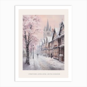 Dreamy Winter Painting Poster Stratford Upon Avon United Kingdom 3 Art Print